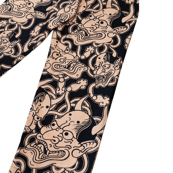 Guy Le Tattooer Hannya Belted Trousers