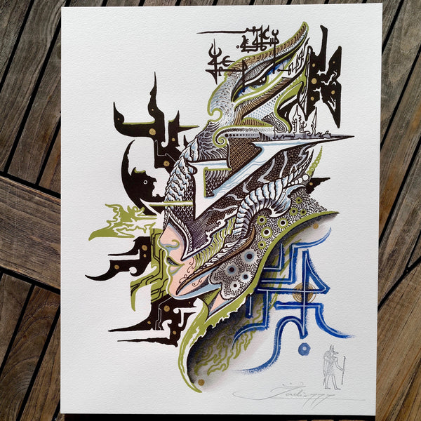 Hand-embellished Letterpress Print