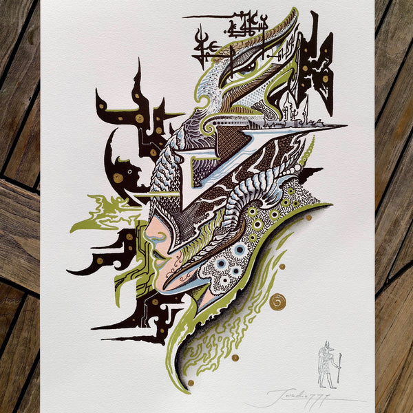 Hand-embellished Letterpress Print