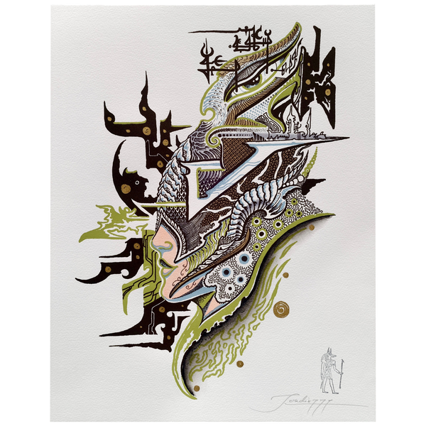 Hand-embellished Letterpress Print