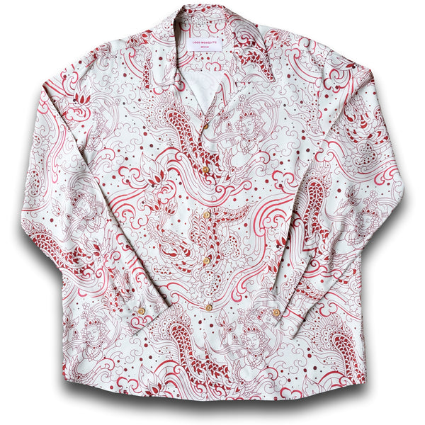 Good Luck Long Sleeve Shirt (red/off-white)